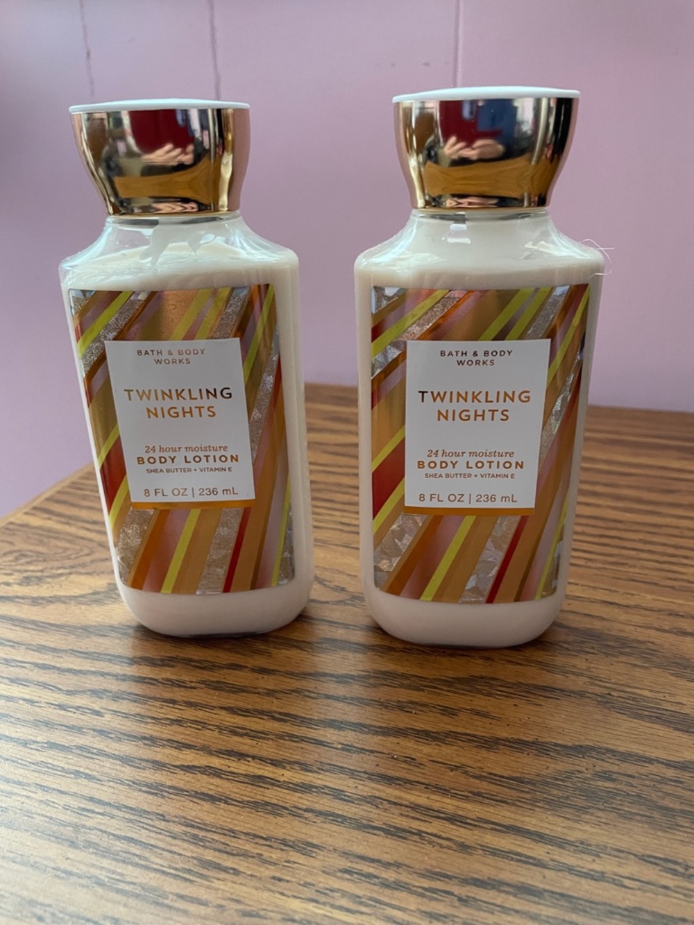 Bath & Body Works Twinkling Nights Body Lotion - White & Gold Accents